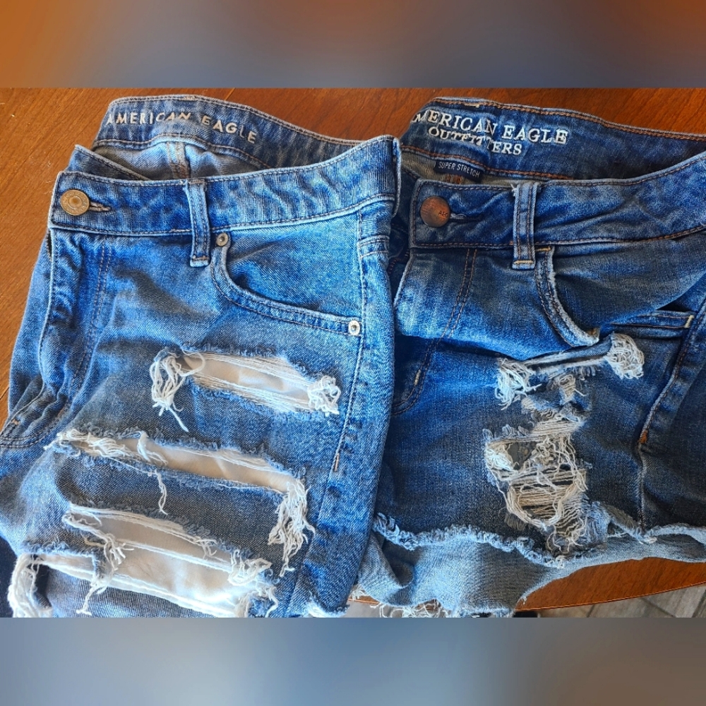 American Eagle Distressed Denim Shorts